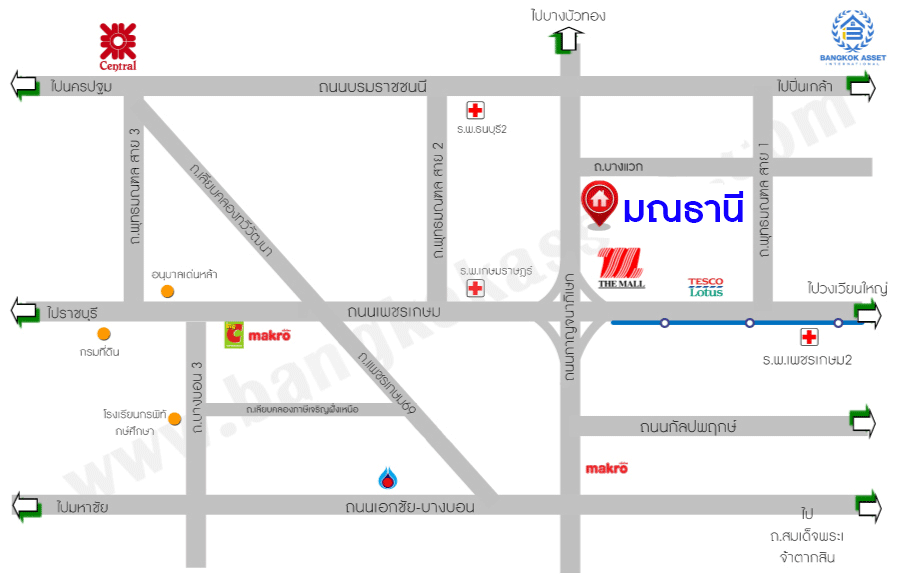 บ้านมือสองตกแต่งใหม่ โครงการ มณธานี บางแค ดีไซน์หรูหรา เนื้อที่กว้าง 63.90 ตร.ว. ฟังก์ชัน 3 ห้องนอน 3 ห้องน้ำ 2 ที่จอดรถ ฟังก์ชันครบตอบทุกไลฟ์สไตล์ บนทำเลศักยภาพ เชื่อมต่อถนนกาญจนาภิเษก ใกล้เดอะมอลล์บางแค ใกล้รถไฟฟ้าสายสีน้ำเงิน "สถานีหลักสอง" และจุดขึ้นทางด่วน "กาญจนาภิเษก"